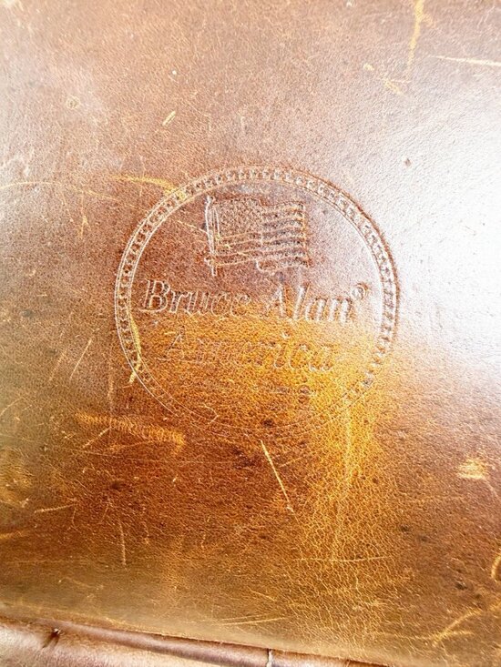 VTG Bruce Alan America Leather Backpack Quality Leather Brown. -see Descrip GUC main image 7